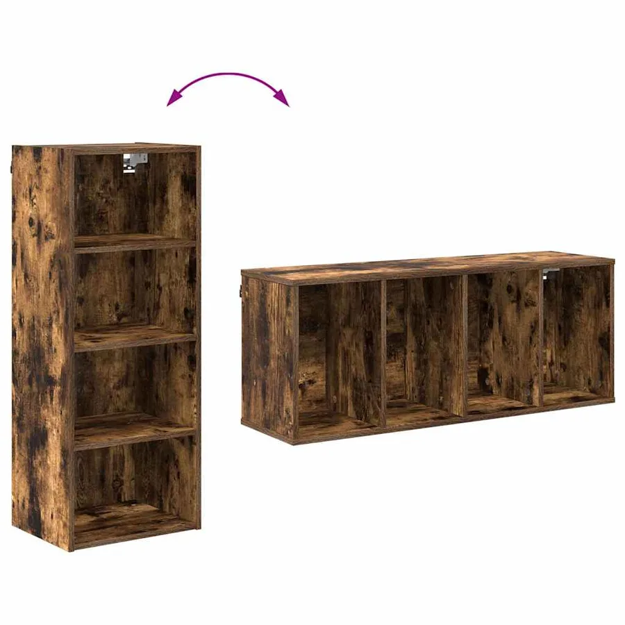 Armoire suspendue avec stockage Chêne fumé 40 x 29,5 x 100 cm - 10