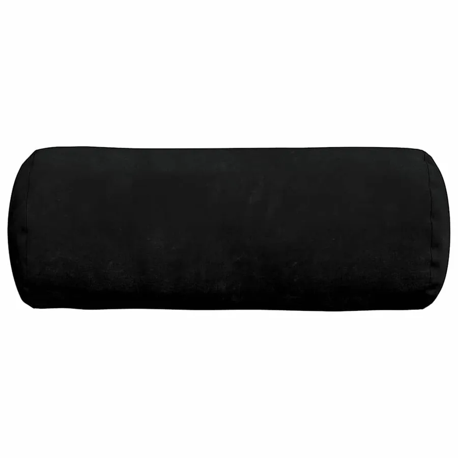 Coussins d'accent 2 pcs Noir Ø 15 x 40 cm Tissu en microfibre - 6
