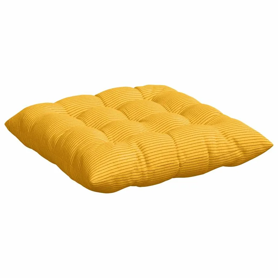 Coussins de siège 4 pcs Jaune clair 40 x 40 x 6 cm - 5