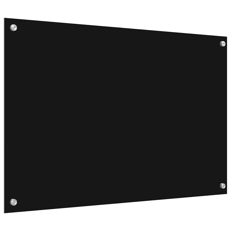 Crédence de cuisine 2 pcs Noir 90 x 60 cm verre trempé - 6