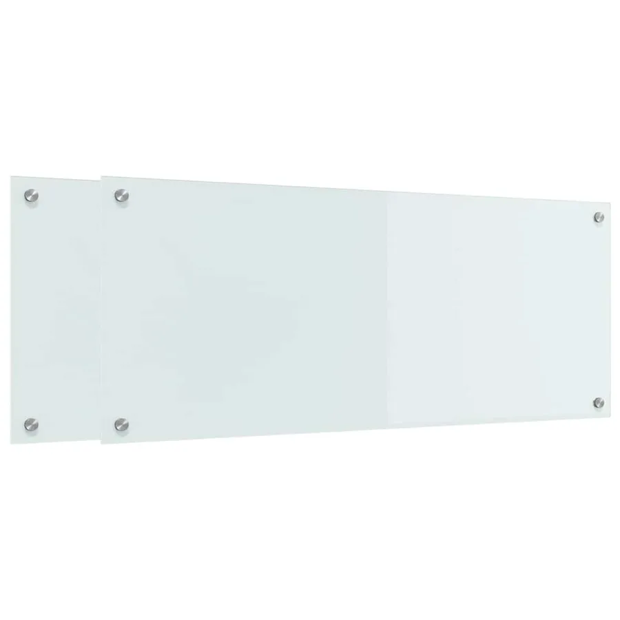 Crédence de cuisine 2 pcs Blanc 100 x 40 cm verre trempé - 2