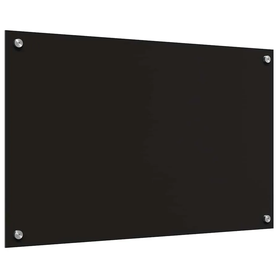 Crédence de cuisine 2 pcs Noir 80 x 50 cm verre trempé - 6