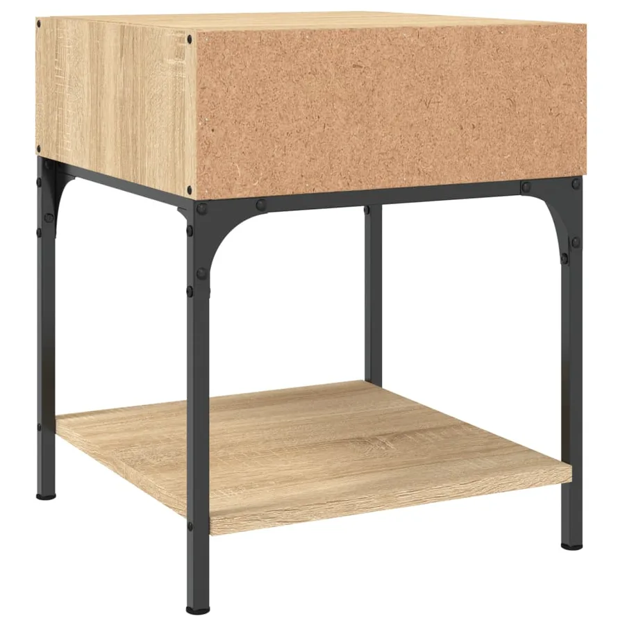 Table de chevet chêne sonoma 40x41x50 cm bois d'ingénierie - 6