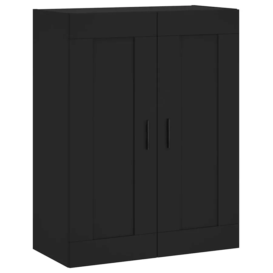 Armoires murales 2 pcs noir bois d'ingénierie - 5