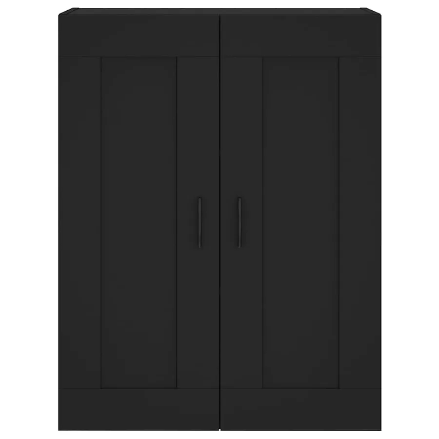 Armoires murales 2 pcs noir bois d'ingénierie - 6