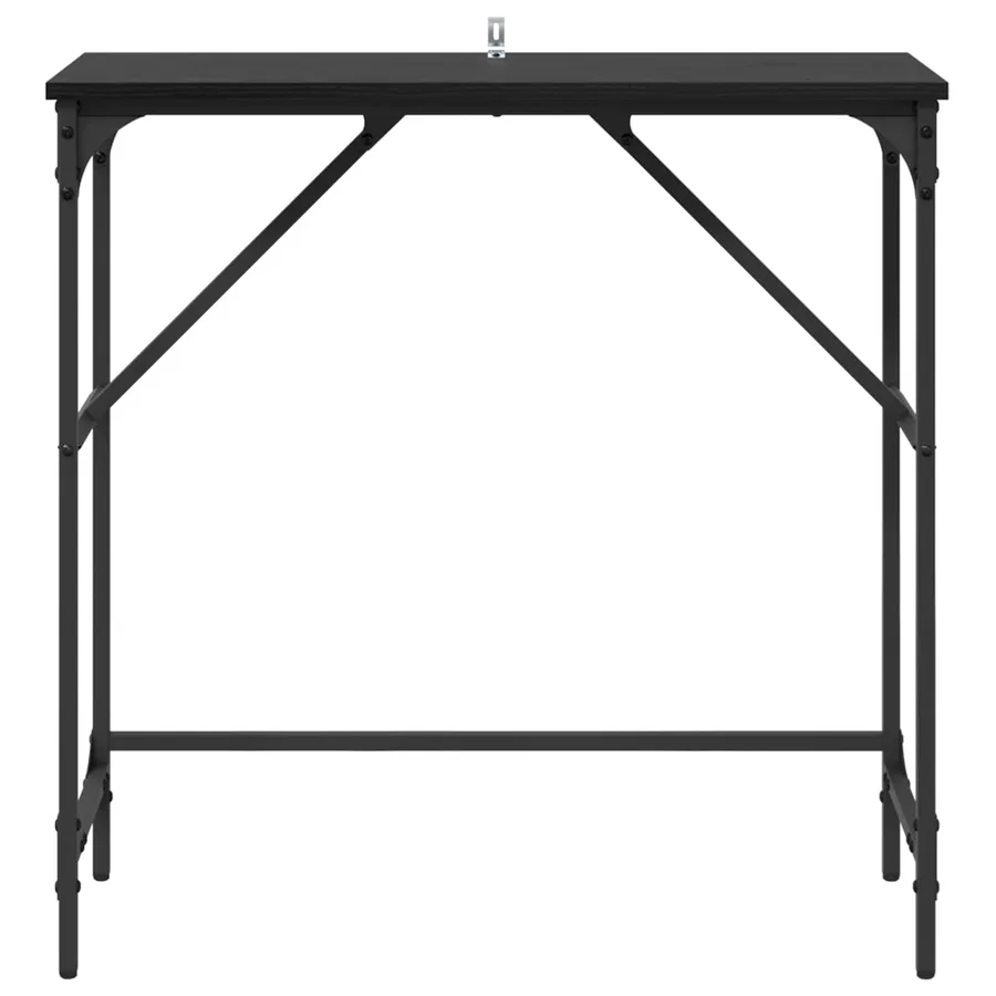 Table console Chêne noir 75 x 32 x 75 cm Bois d'ingénierie - 5