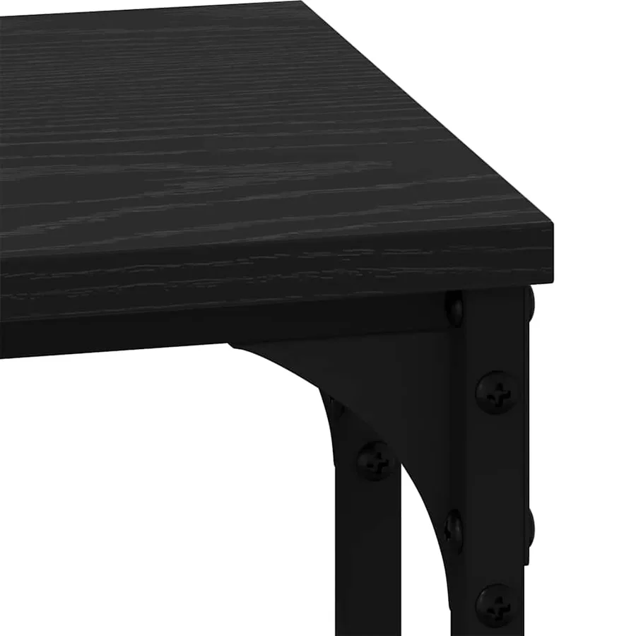 Table basse gigogne 3 pcs Chêne noir Bois d'ingénierie - 8