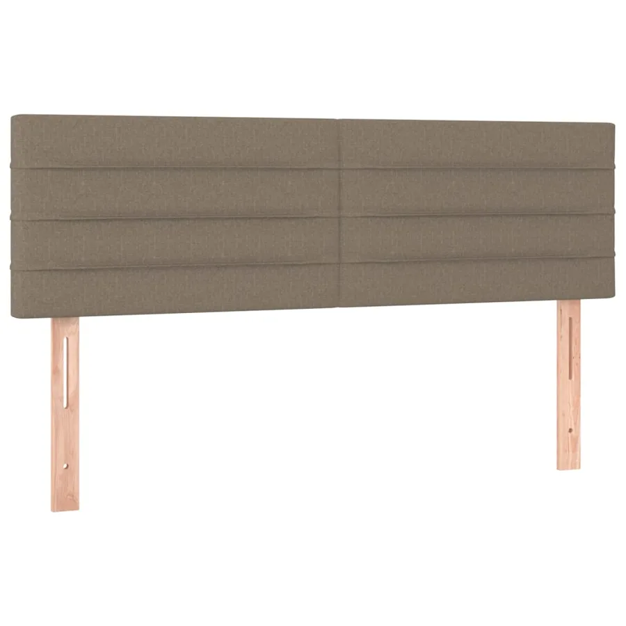 Tête de lit à LED Taupe 144x5x78/88 cm Tissu - 4