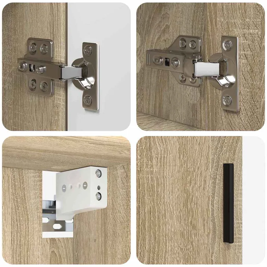 Ensemble de mobilier de salle de bain 4 pcs Chêne Sonoma - 10