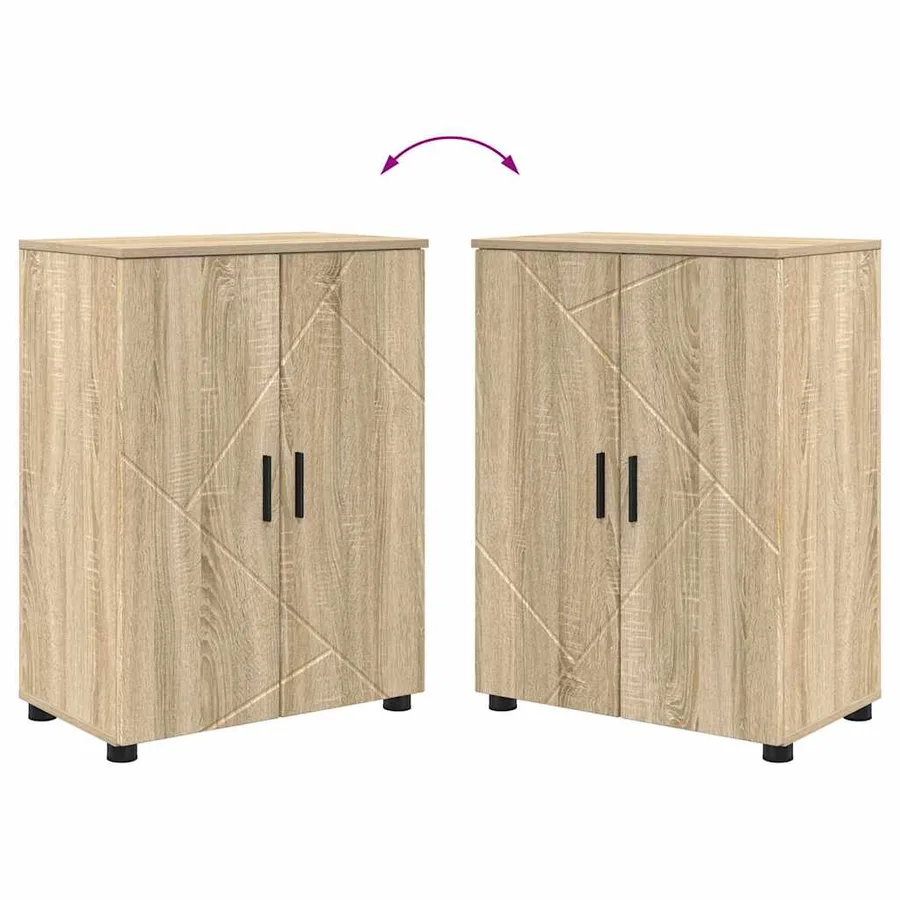 Ensemble de mobilier de salle de bain 4 pcs Chêne Sonoma - 13