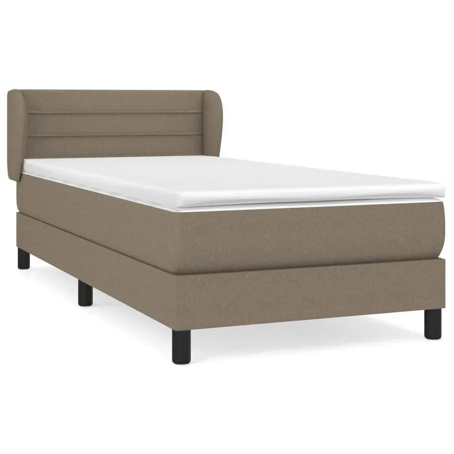 Sommier à lattes de lit avec matelas Taupe 90x200 cm Tissu - 2
