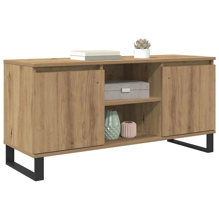 Meuble TV 104 x 35 x 50 cm Chêne artisanal Bois d'ingénierie - 3