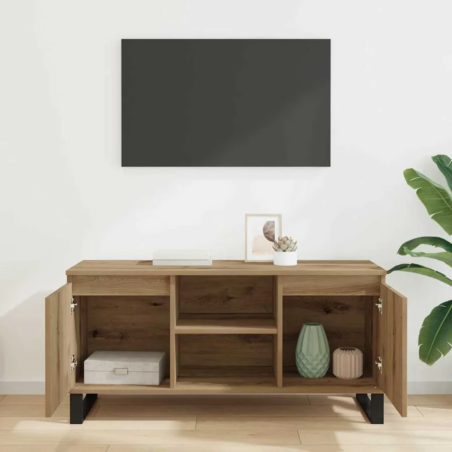 Meuble TV 104 x 35 x 50 cm Chêne artisanal Bois d'ingénierie - 4