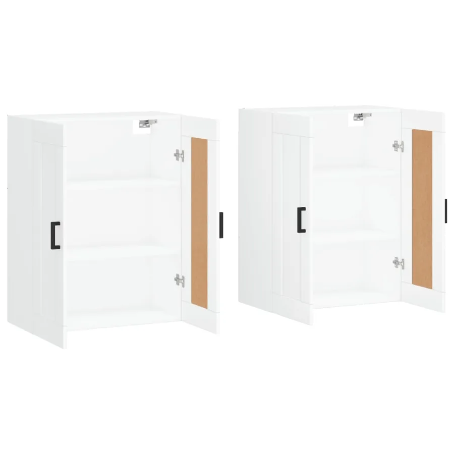 Armoires murales 2 pcs blanc bois d'ingénierie - 4