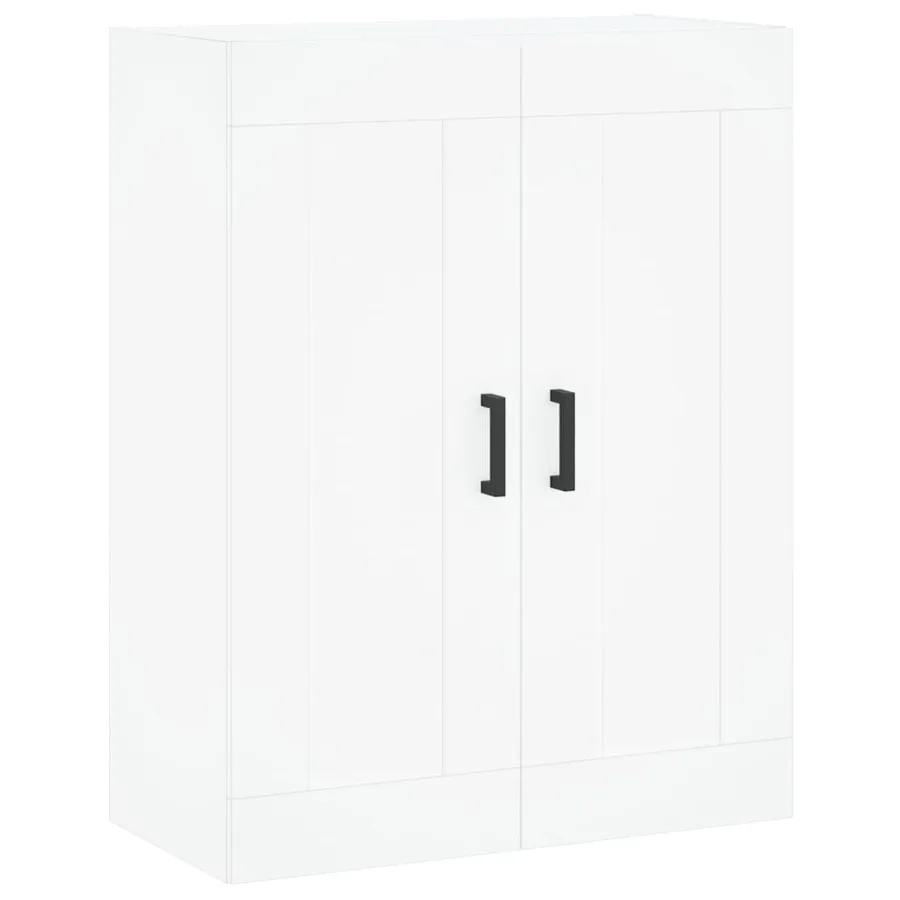Armoires murales 2 pcs blanc bois d'ingénierie - 5