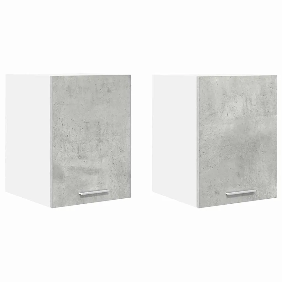 Armoire suspendue 2 pcs Gris béton et Blanc 30 x 31 x 40 cm - 2