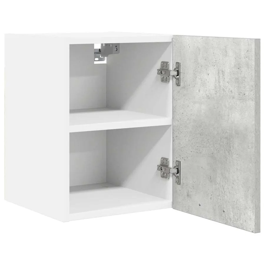 Armoire suspendue 2 pcs Gris béton et Blanc 30 x 31 x 40 cm - 5