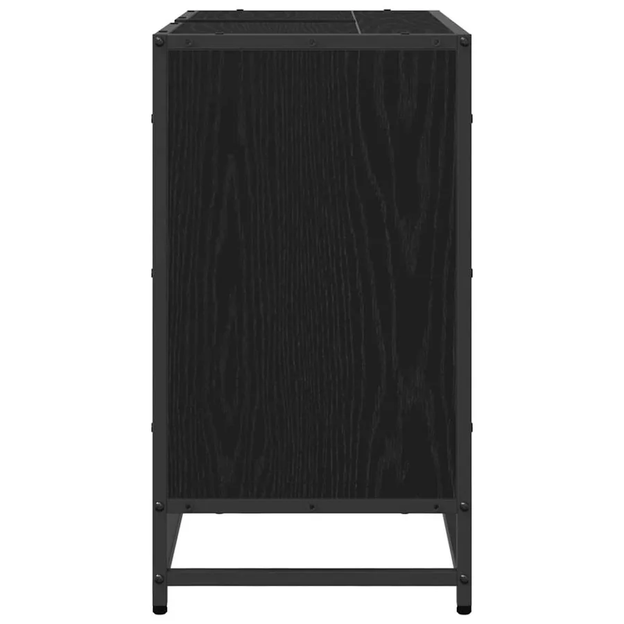 Meuble de Lavabo de Salle de Bain Chêne noir 65 x 33 x 60 cm - 7