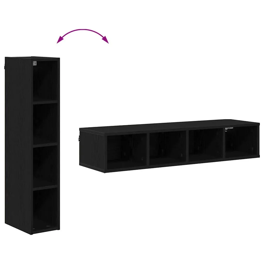 Armoire suspendue avec stockage Chêne noir 20 x 29,5 x 100 cm - 10
