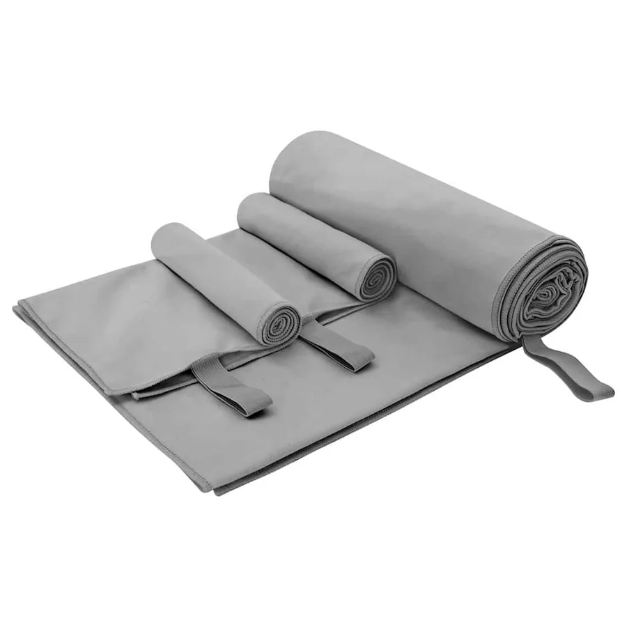 Set de serviettes de sport 3 pcs Gris foncé