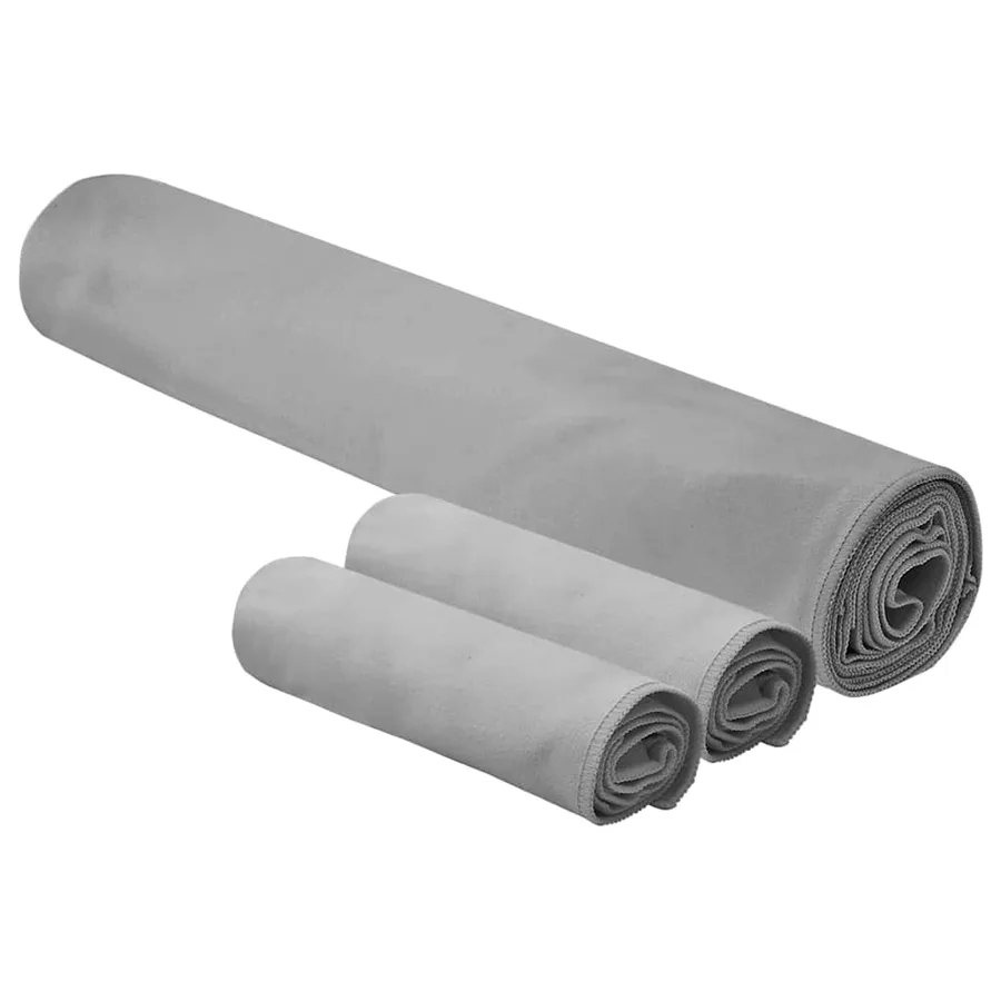 Set de serviettes de sport 3 pcs Gris foncé - 2