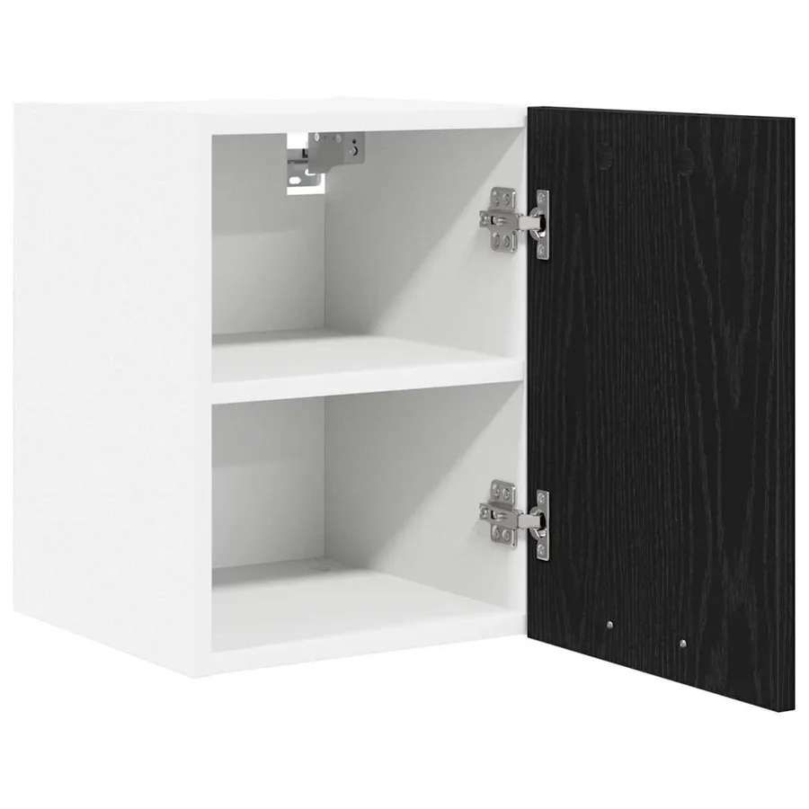 Armoire suspendue Chêne noir et Blanc 30 x 31 x 40 cm - 5