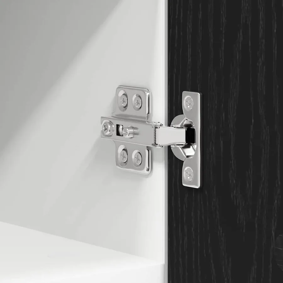 Armoire suspendue Chêne noir et Blanc 30 x 31 x 40 cm - 9
