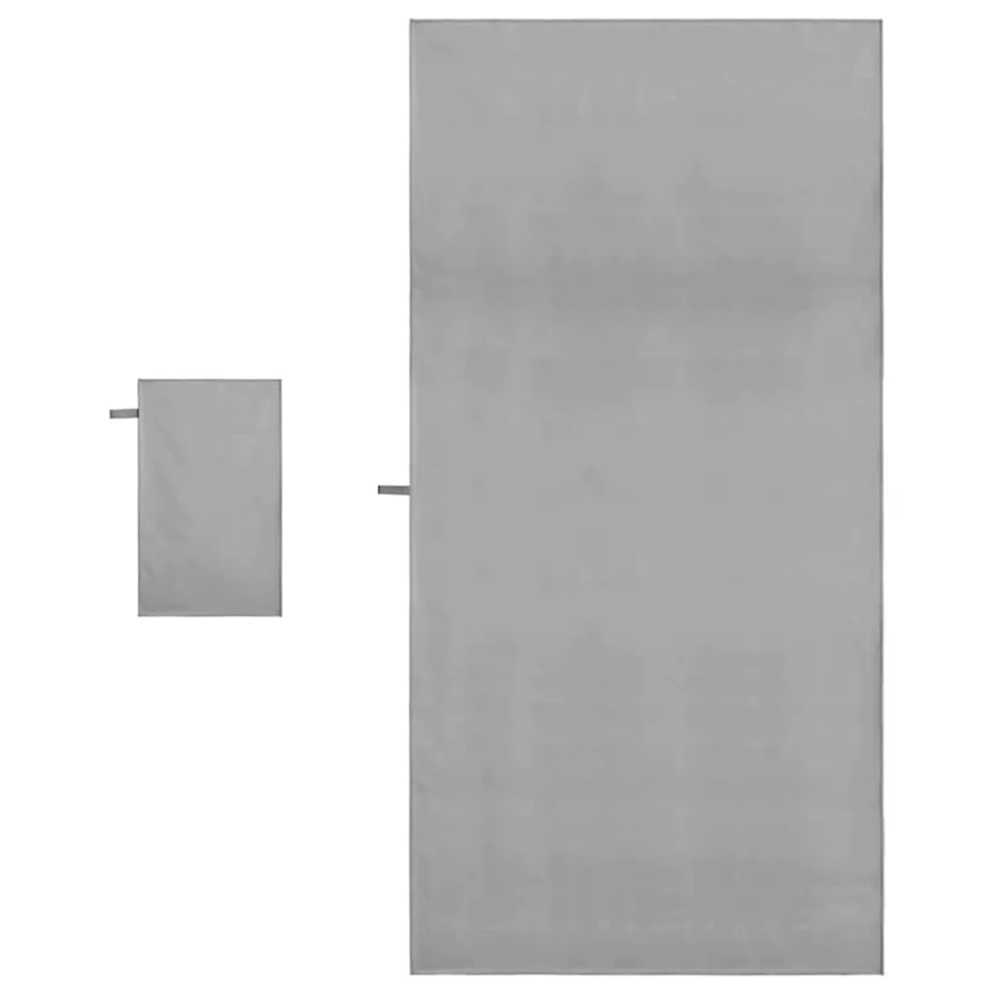 Set de serviettes de sport 2 pcs Gris foncé tissu - 4