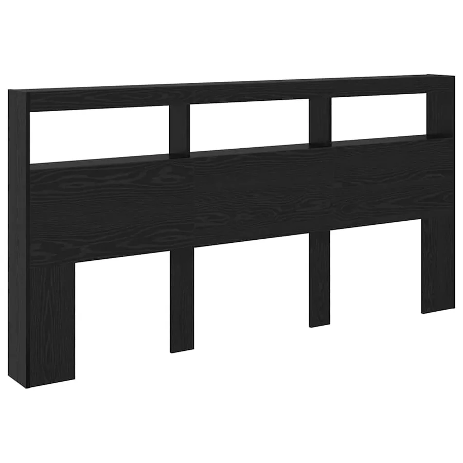 Tête de lit Chêne noir 200 x 17 x 102 cm Bois d'ingénierie - 5