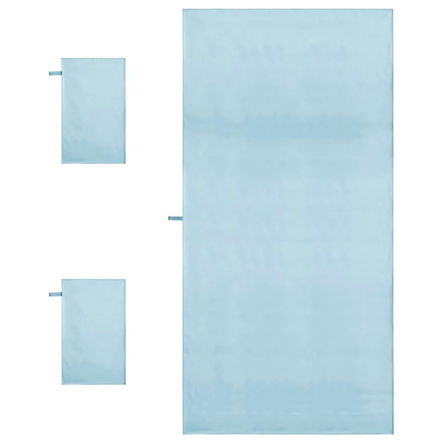 Set de serviettes de sport 3 pcs Bleu Polyester et Polyamide - 4