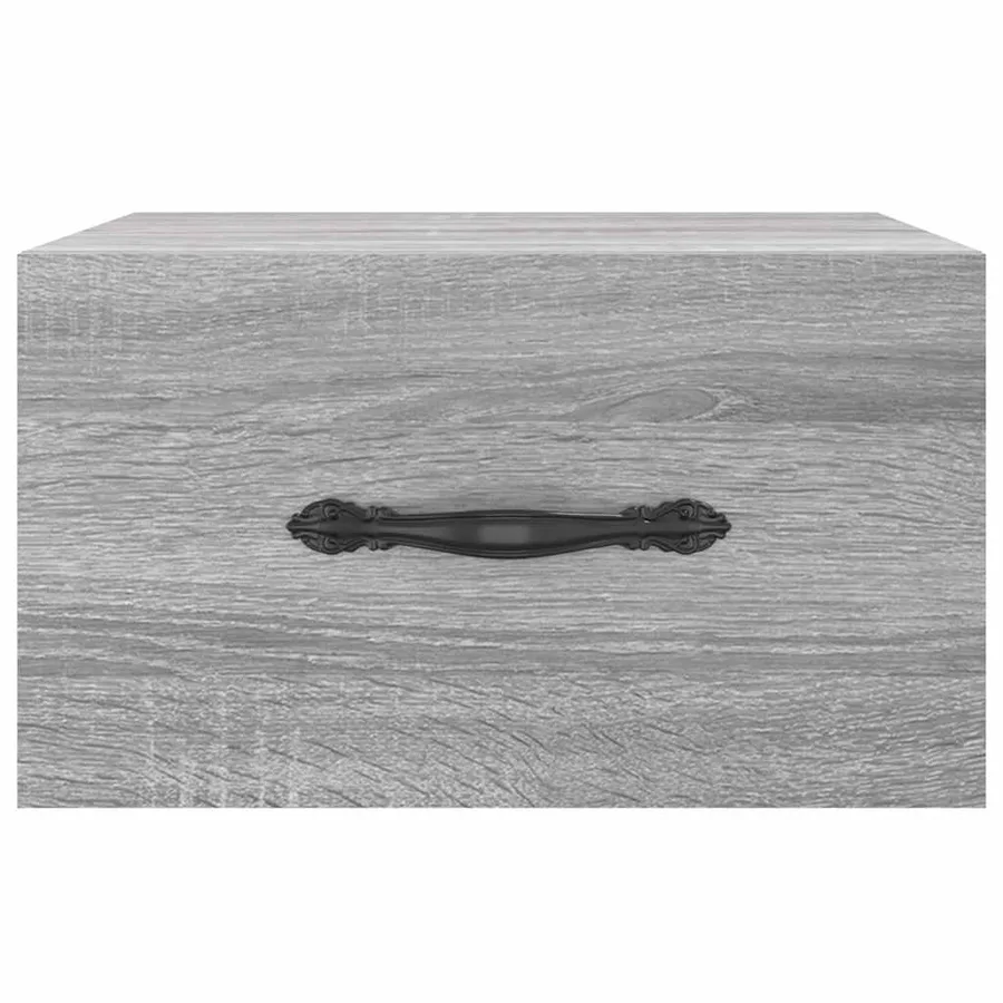 Table de chevet murale sonoma gris 35x35x20 cm - 5
