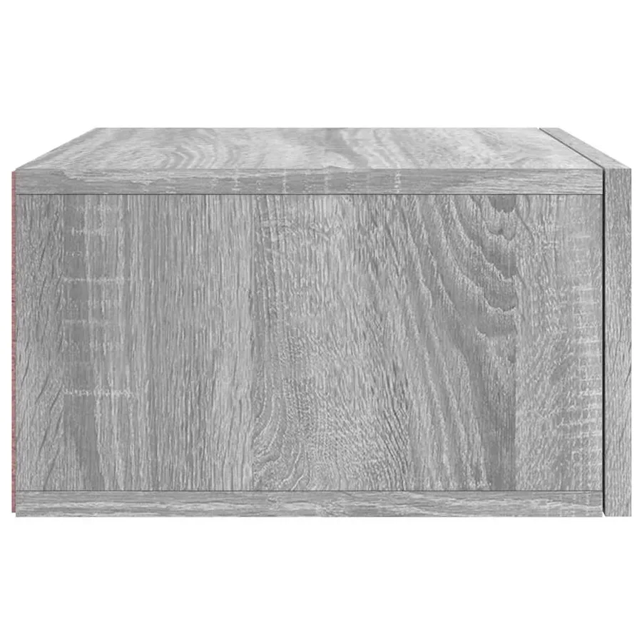 Table de chevet murale sonoma gris 35x35x20 cm - 7