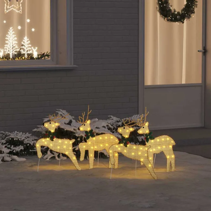 Rennes LED 4 pcs Doré tissu