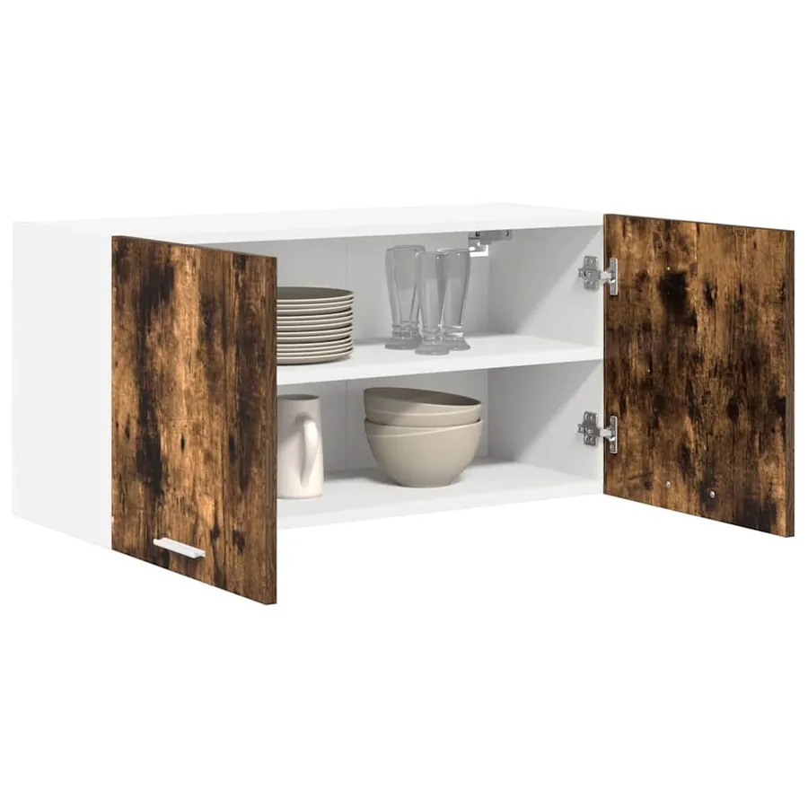 Armoire suspendue Chêne fumé 80 x 31 x 40 cm Bois d'ingénierie - 3