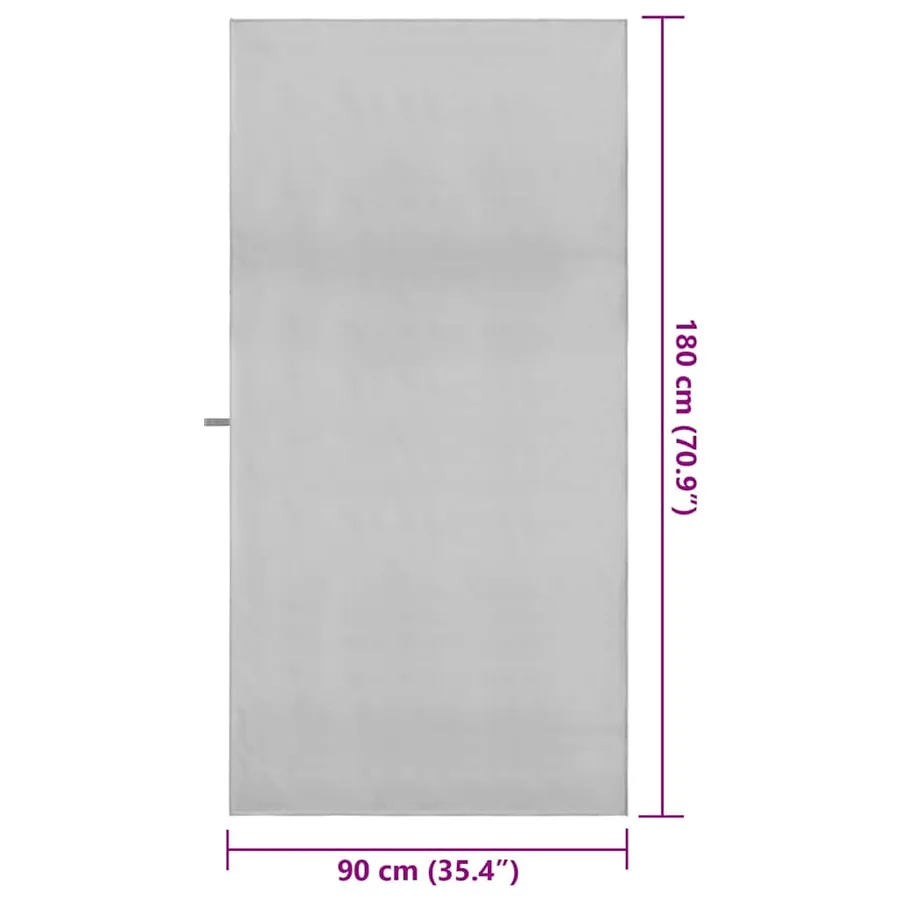Serviettes de sport 2 pcs Gris 180 x 90 cm - 8