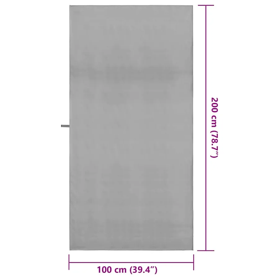 Serviettes de sport 2 pcs Gris foncé 200 x 100 cm - 8