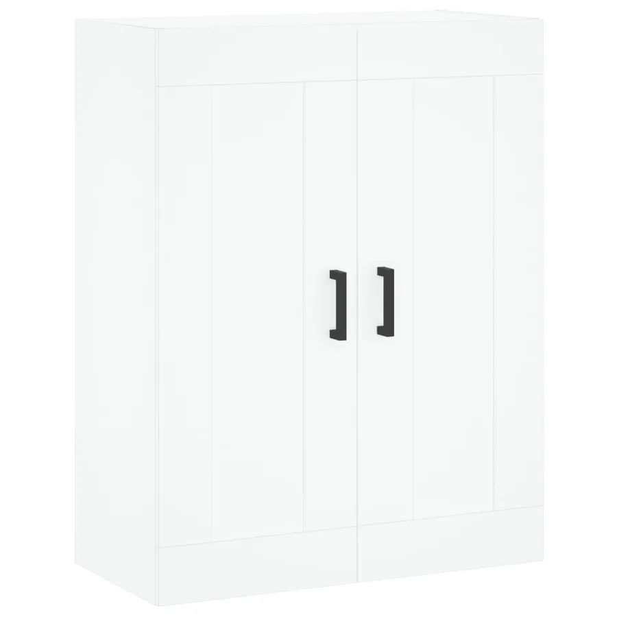 Buffet haut Blanc 69,5x34x180 cm Bois d'ingénierie - 5