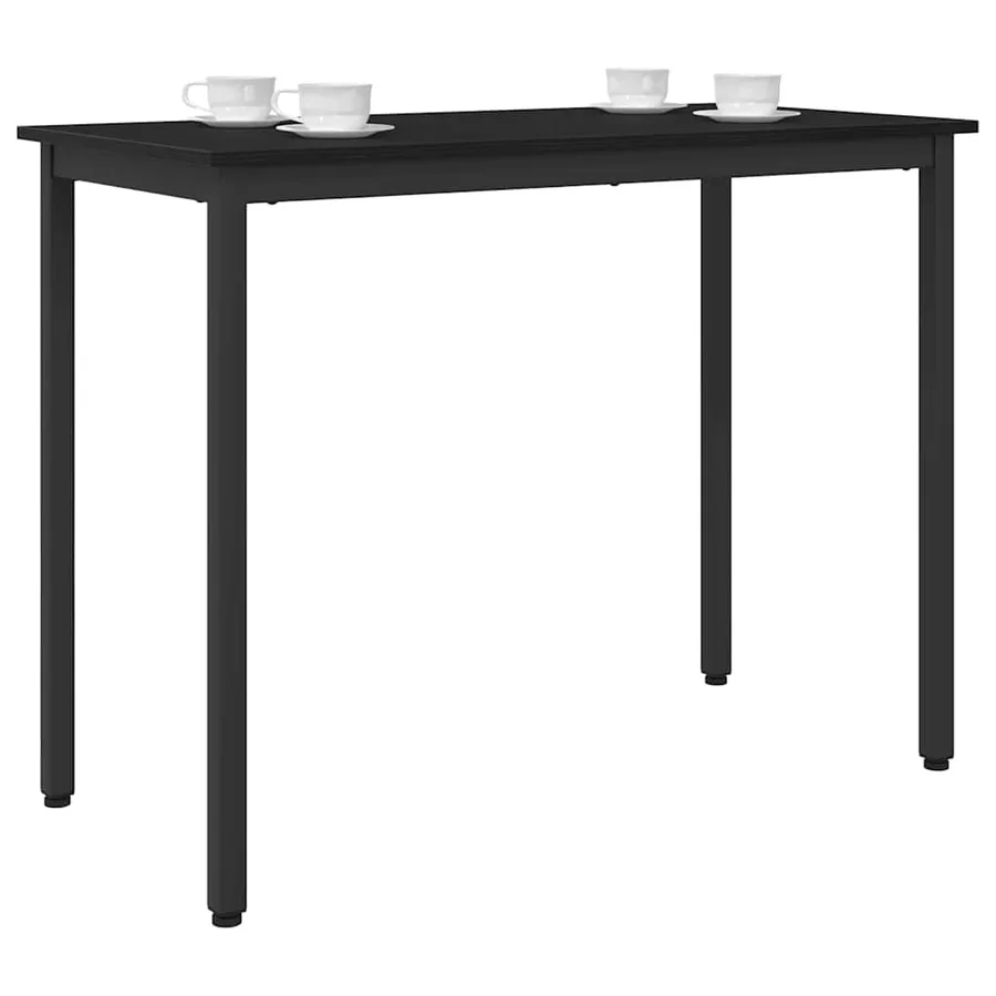 table Chêne noir 100 x 50 x 76,5 cm Bois d'ingénierie et acier - 2