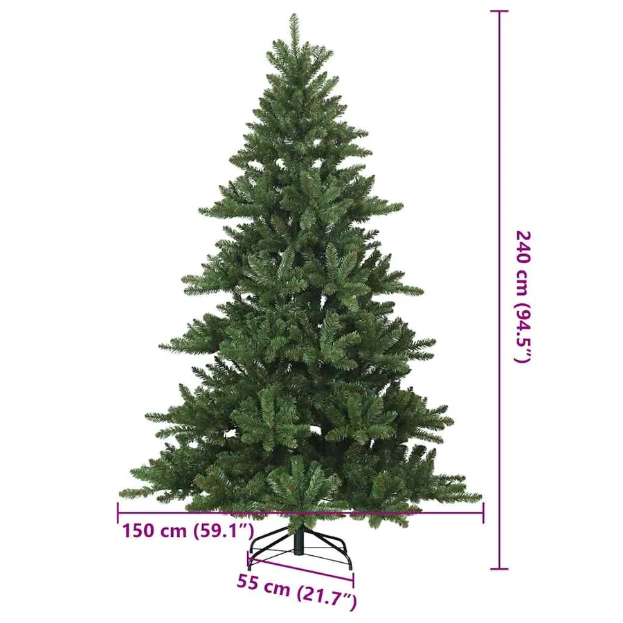 Sapin de Noël Artificiel à Branches Articulées Vert 240 cm - 9