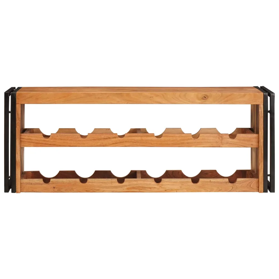 Étagère à vin Marron 120 x 45 x 33 cm Bois d'Acacia Massif - 4