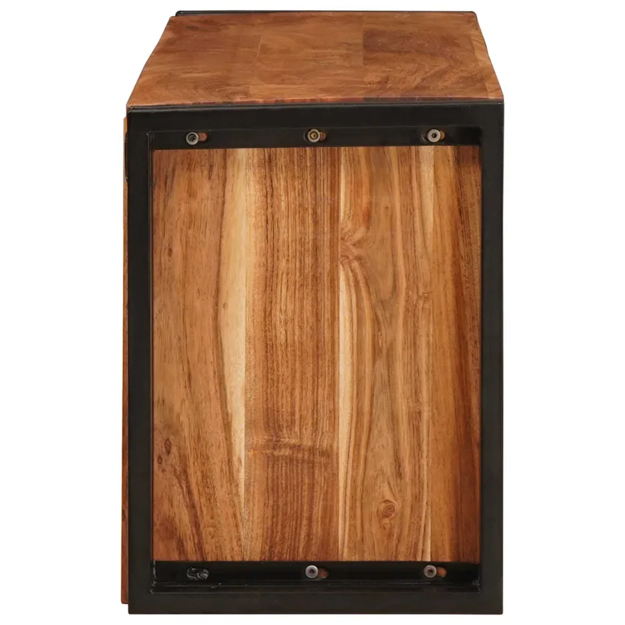 Étagère à vin Marron 120 x 45 x 33 cm Bois d'Acacia Massif - 5