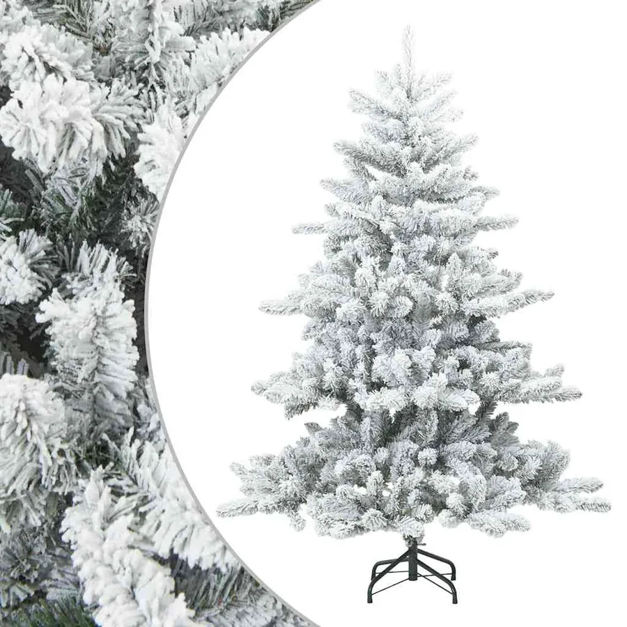 Sapin de Noël artificiel à branches pliantes, duveteux de neige - 2