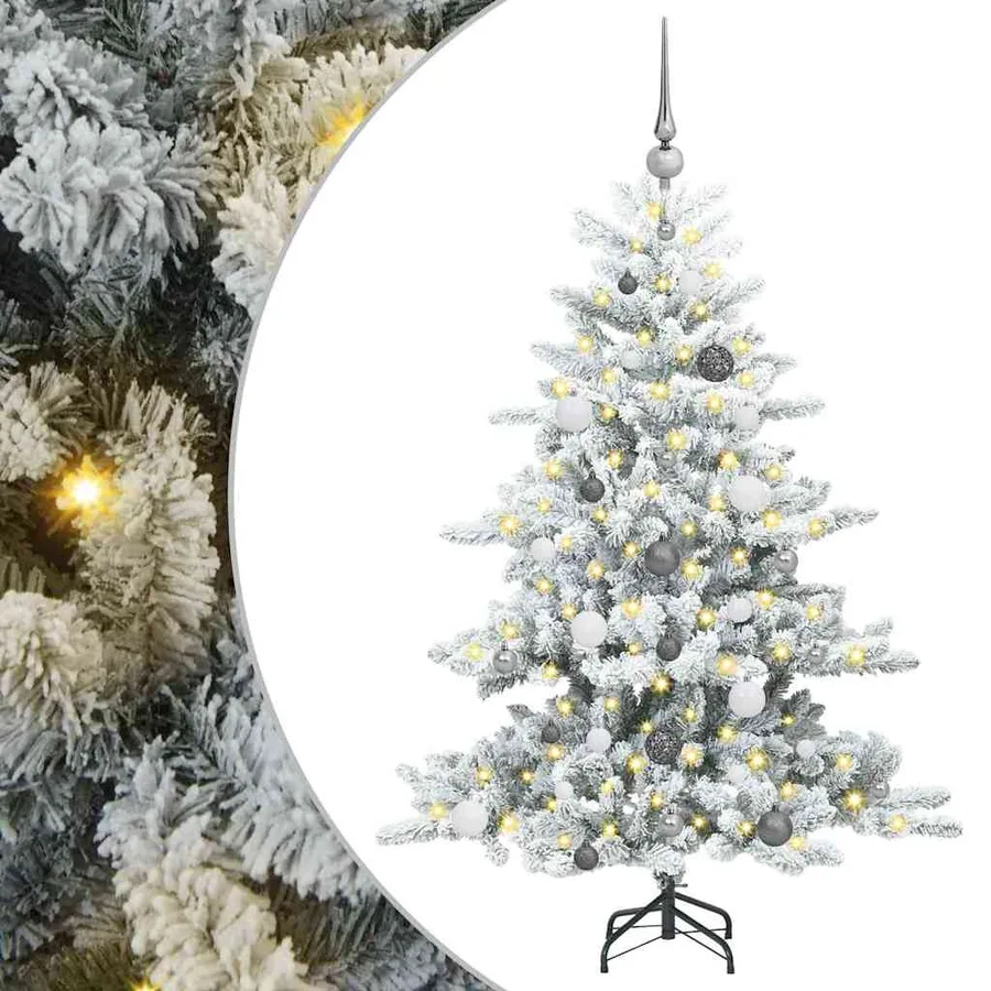 Sapin de Noël Artificiel à Branches Articulées Blanc 150 cm - 2