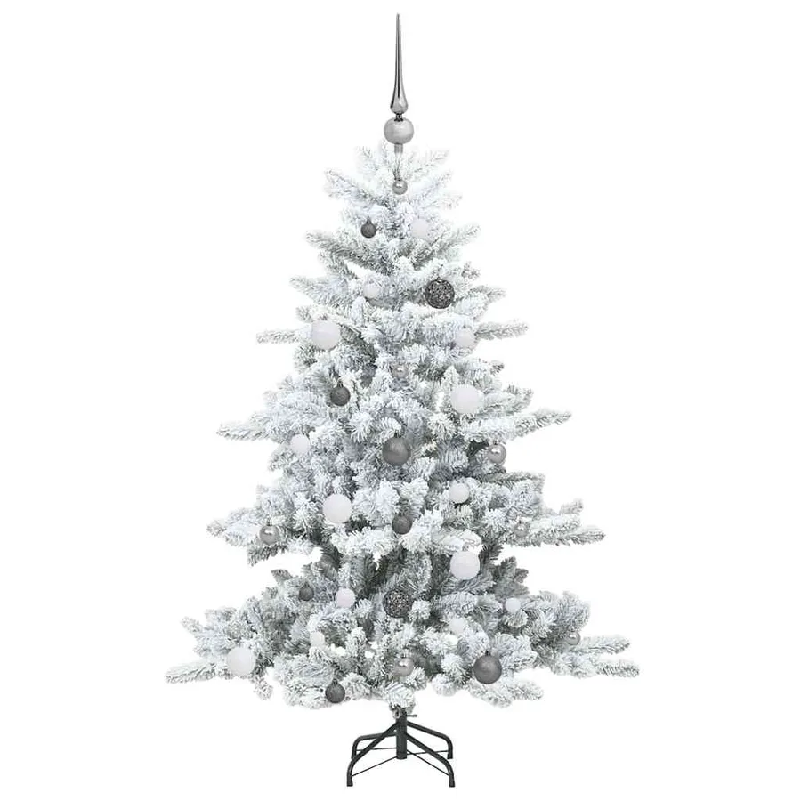 Sapin de Noël Artificiel à Branches Articulées Blanc 150 cm - 5