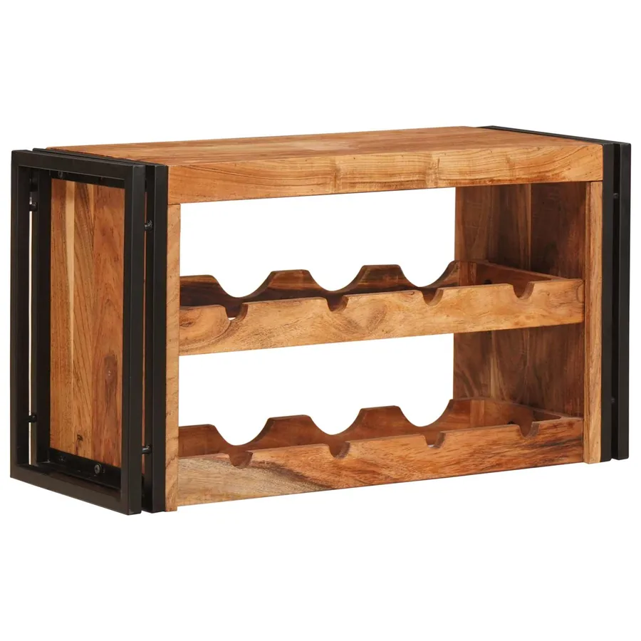 Étagère à vin Marron 80 x 45 x 33 cm Bois d'Acacia Massif