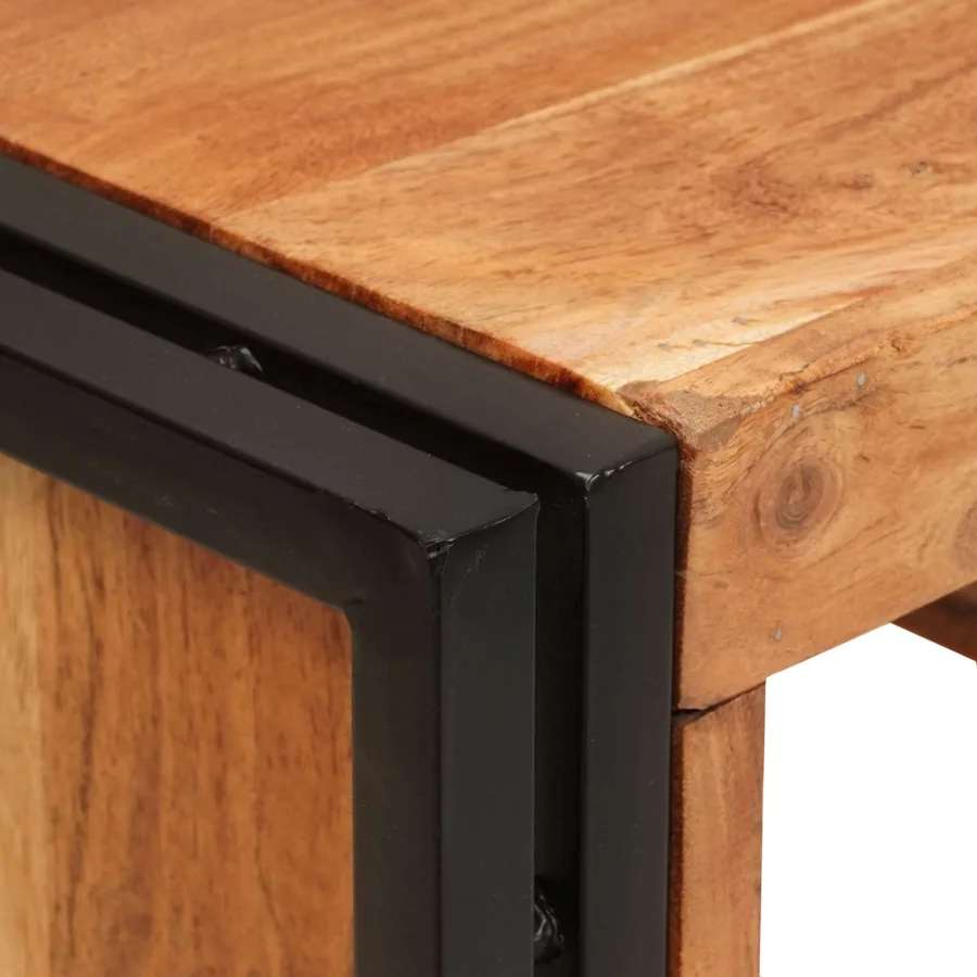 Étagère à vin Marron 80 x 45 x 33 cm Bois d'Acacia Massif - 7