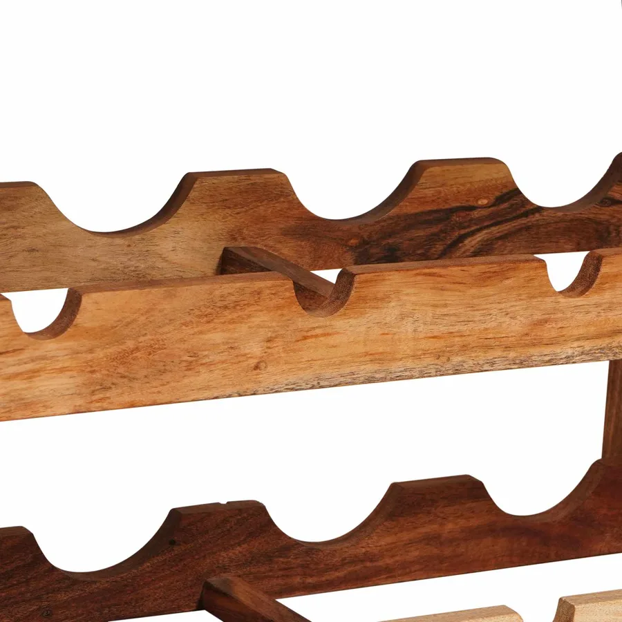 Étagère à vin Marron 80 x 45 x 33 cm Bois d'Acacia Massif - 8