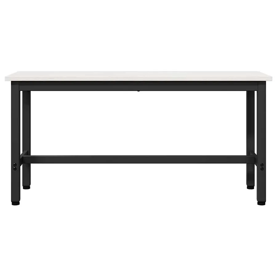 Banc de salle à manger Blanc 100 x 32,5 x 49 cm - 4