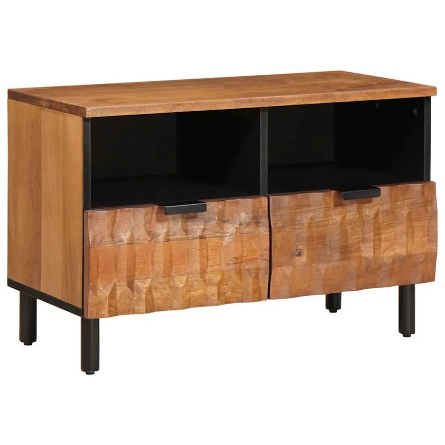Meuble TV avec tiroir Finition Acacia Brun 70 x 33 x 46 cm