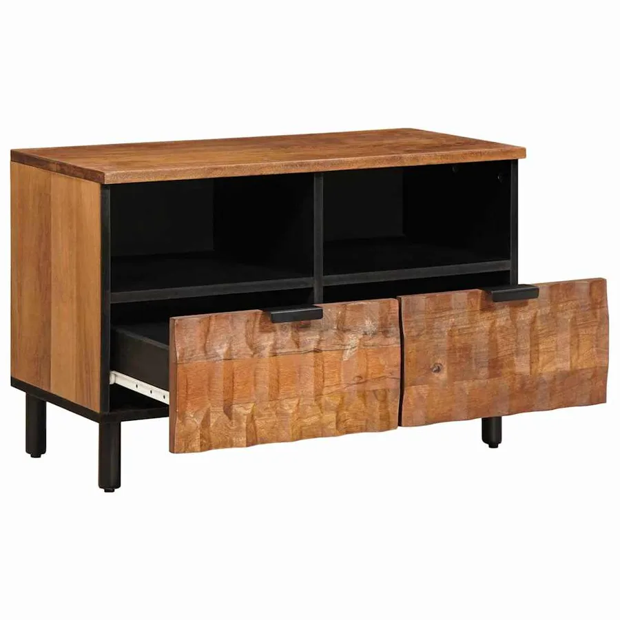 Meuble TV avec tiroir Finition Acacia Brun 70 x 33 x 46 cm - 2